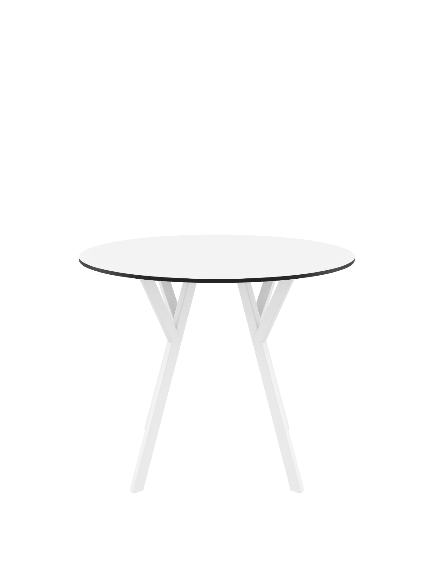 맥스원형 테이블 화이트